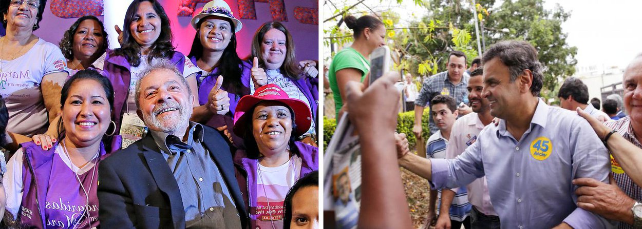 O ex-presidente Lula e o senador mineiro Aécio Neves ficariam tecnicamente empatados na Bahia se as eleições para a presidência da República fossem hoje; levantamento do Instituto Paraná Pesquisas aponta Aécio com 30,4% das intenções de voto dos baianos, contra 27,5% de Lula; com a margem de erro de três pontos percentuais para mais ou para menos, Lula e Aécio estariam empatados; em seguida aparece a ex-senadora Marina Silva, com 18,8%