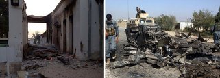 A organização Médicos Sem Fronteiras (MSF) condenou o ataque aéreo que atingiu na madrugada deste sábado (3) um hospital em Kunduz, ao norte do Afeganistão, e que causou a morte de, pelo menos, nove membros da organização e mais 37 feridos; "É com profundo pesar que confirmamos a morte de nove elementos da MSF durante o bombardeamento da noite passada num hospital da organização em Kunduz", diz comunicado