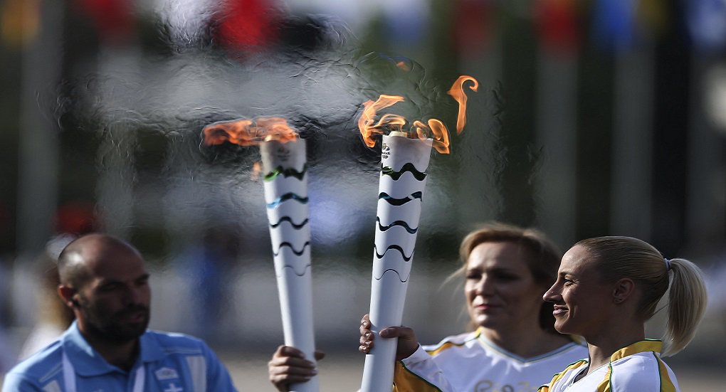 27 de Abril de 2016 - Cerimônia de entrega da chama olímpica no estádio Panatenaiko em Atenas Foto: Roberto Castro/ME