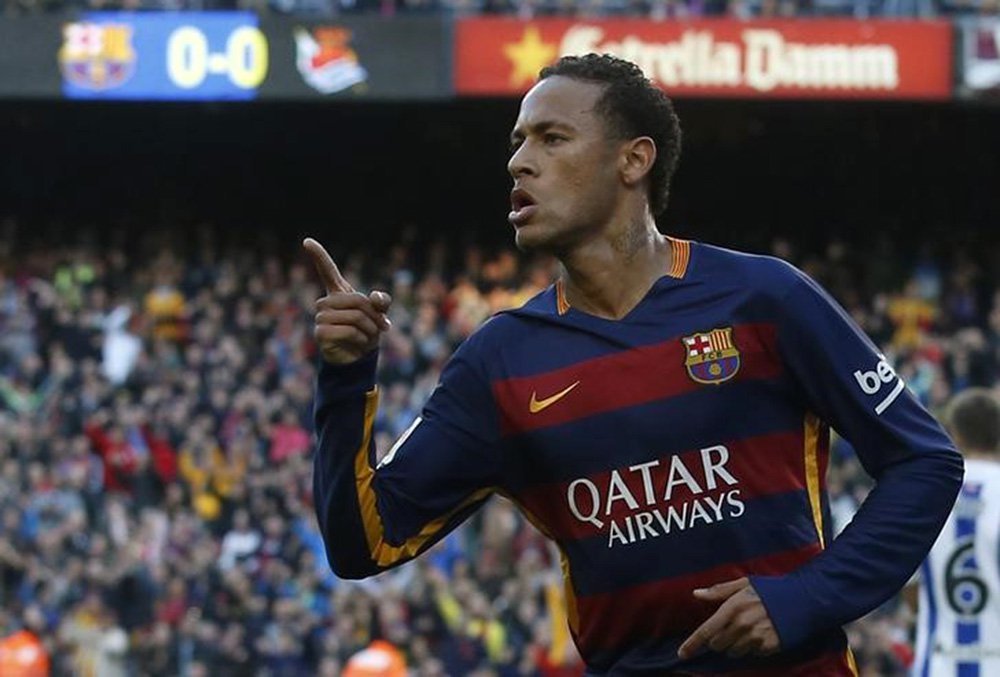Neymar durante partida do Barcelona contra o Real Sociedad pela Liga Espanhola. 28/11/2015 REUTERS/Albert Gea