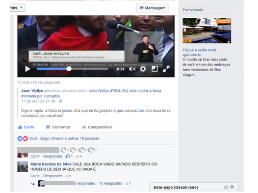 É preocupante notar que uma das fontes mais significativas de incitamento ao ódio e à homofobia integra a estrutura institucional do estado brasileiro: a Câmara dos Deputados