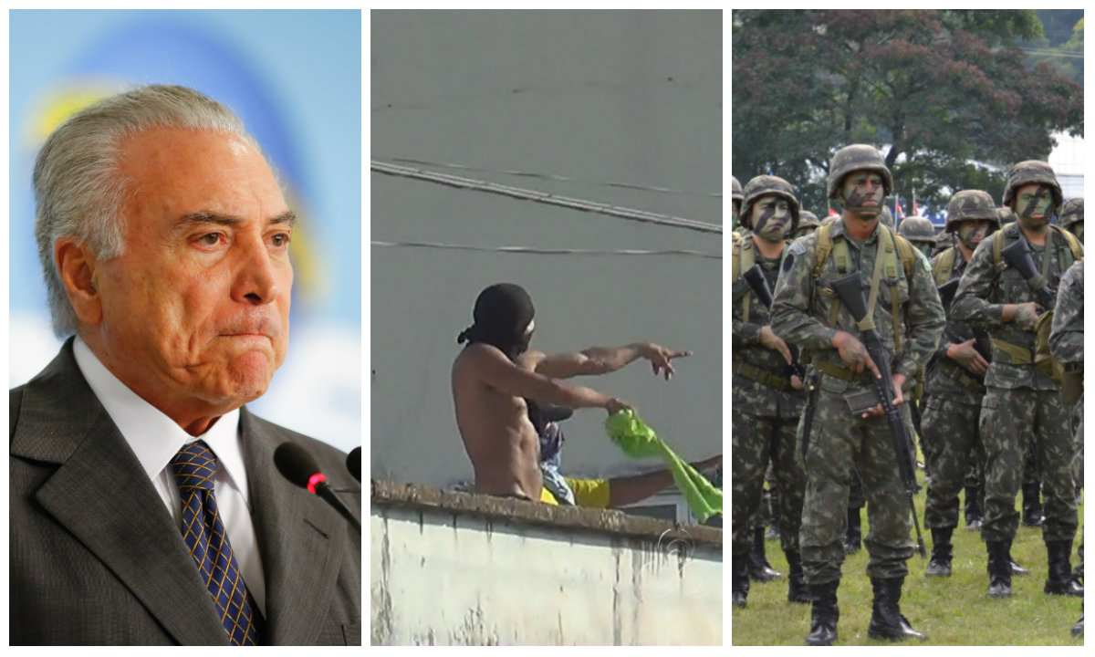 Michel Temer anuncia que Forças Armadas atuarão para conter crise em penitenciárias do Brasil