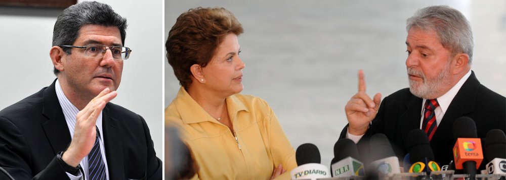 Em conversa com a presidente Dilma Rousseff, na noite desta quinta-feira, o ex-presidente Lula mostrou preocupação com as especulações sobre a saída do ministro da Fazenda, Joaquim Levy, mas insistiu que é preciso afrouxar o ajuste fiscal para permitir o crescimento; ele defende o aumento da oferta de crédito por bancos públicos; Lula também sugeriu mudanças rápidas na política, temendo o afastamento do vice Michel Temer (PMDB), que ontem admitiu ser difícil a presidente resistir mais três anos com popularidade baixa