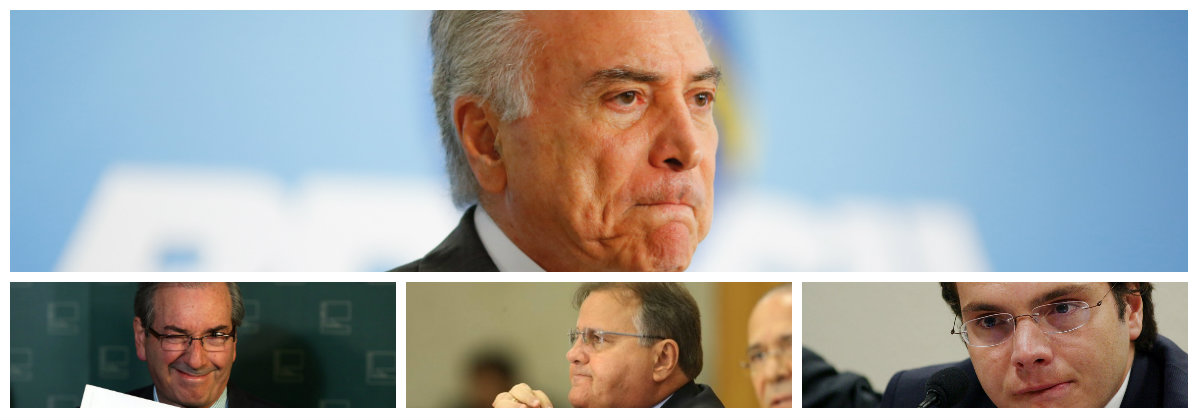 Michel Temer, Eduardo Cunha, Geddel Vieira Lima e lucio Funaro .2