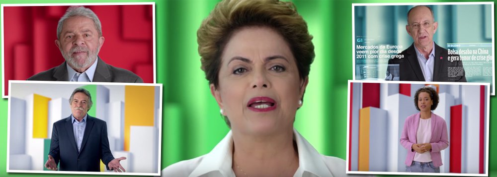 No programa do PT que será exibido em rádio e televisão na noite desta quinta-feira, a presidente Dilma Rousseff destaca que "estamos em um ano de travessia e esta travessia vai levar o Brasil a um lugar melhor. Estamos atualizando as bases da economia e vamos voltar a crescer com todo nosso potencial"; Dilma também afirma que o povo brasileiro "não se satisfaz com pouco e que passou a esperar e exigir muito dos governos e empresas"; inserção é apresentada pelo ator José de Abreu, que defende o caminho da "esperança" para enfrentar a atual crise política, em vez do "pessimismo", e traz discursos do ex-presidente Lula e do presidente do partido, Rui Falcão