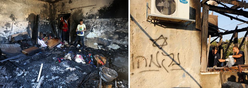 Um bebê palestino de 18 meses morreu e os seus pais ficaram feridos quando um incêndio atingiu a casa onde moravam, na Cisjordânia; autoridades disseram que quatro israelenses botaram fogo na casa, na localidade de Doma, e fugiram em seguida