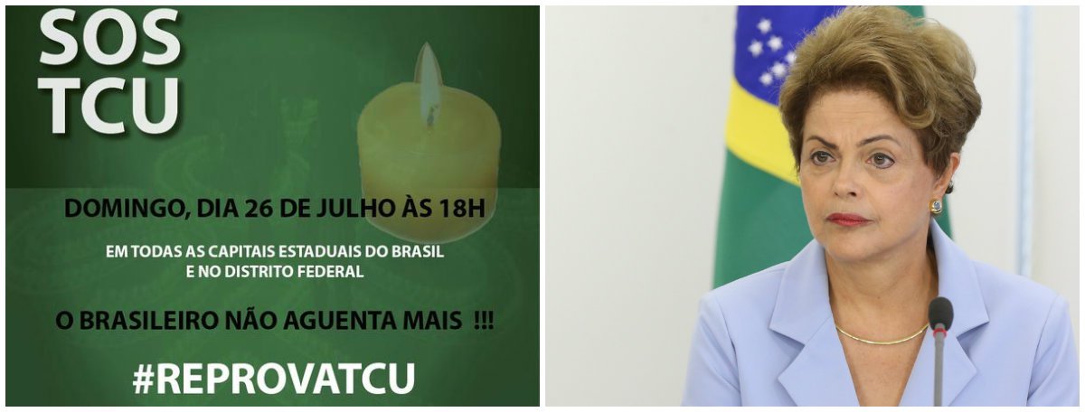 Movimentos de oposição ao governo organizam atos simultâneos em diversas capitais do Brasil, na noite deste domingo, para pedir que o TCU rejeite as contas de 2014 do Planalto e as chamadas 'pedaladas fiscais', abrindo, assim, o caminho para o impeachment da presidente Dilma Rousseff