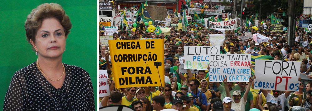 Desaprovação ao governo da presidente Dilma Rousseff, que vem sendo alvo de manifestações por impeachment, subiu para 64%, segundo pesquisa do Ibope divulgada nesta manhã pela Confederação Nacional da Indústria (CNI); último levantamento foi divulgado em dezembro e apontava rejeição de 27%; nesse período, 40% avaliavam o governo como ótimo ou bom; entre os entrevistados, 23% classificam o governo federal como regular e 24% confiam em Dilma, contra 51% que confiavam nela há três meses; ; segundo a CNI, a área econômica teve o pior nível de aprovação pela população; o Ibope ouviu 2.002 pessoas em 142 municípios entre os dias 21 e 25 de março