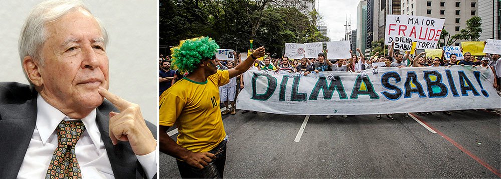 Jornalista Mauro Santayanna, um dos mais experientes do País, elenca razões para a necessidade da oposição em ter um "projeto alternativo para o país que vá além da permanente criminalização do Partido dos Trabalhadores", em benefício de sua própria sobrevivência; ele lembra que é o PMDB, e não a oposição, quem governaria o Brasil caso a presidente Dilma deixasse seu cargo; diz que na "remotíssima" chance do impeachment, ele só atingiria a presidente, e não o PT; "sempre sobra um estilhaço para quem joga pedra nos outros e tem telhado de vidro", acrescenta; e a bateria de ataques, pelo exagero, pode levar a população a pensar em conspiração e acabar levando o Planalto a se recuperar, argumenta