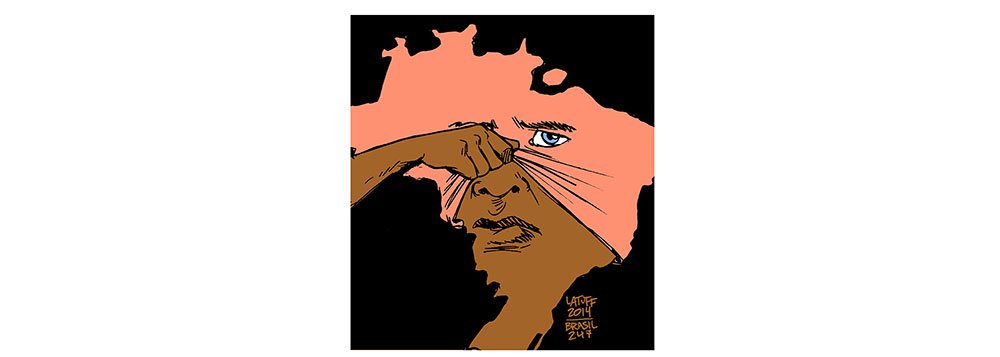O Dia da Consciência Negra é a data ideal para os brasileiros refletirem sobre o racismo, o preconceito, o mito da democracia racial e a verdadeira identidade nacional; charge de Carlos Latuff