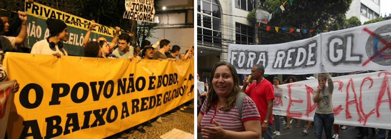Movimentos sociais e sindicatos criticaram a emissora pela colaboração com a Ditadura Militar (1964-1985) e pela campanha de apoio ao impeachment da presidente Dilma; os atos aconteceram em São Paulo (SP), Brasília (DF), Porto Alegre (RS) e Belo Horizonte (MG)