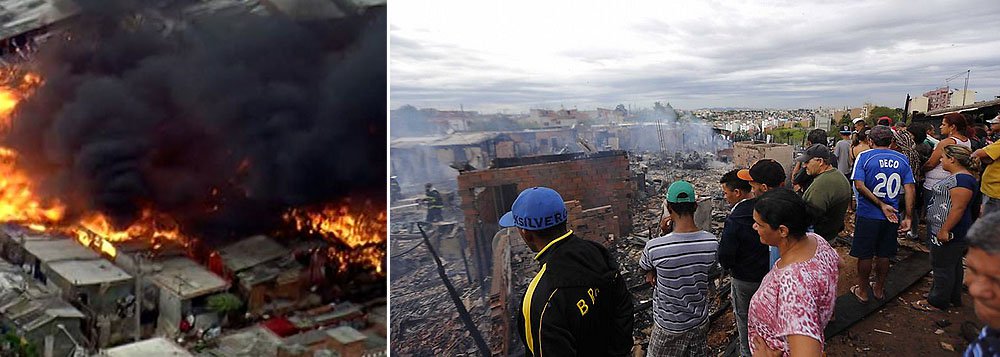 O corpo de um homem foi encontrado carbonizado em um dos barracos da favela em Sapopemba, na capital paulista, que pegou fogo, segundo o Corpo de Bombeiros. O incêndio, que começou às 4h45 de hoje (1º), destruiu 50 barracos