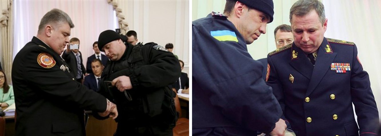 Dois altos responsáveis do Serviço de Emergência da Ucrânia, Serguei Bochkovski, diretor do serviço, e Vassili Stoietski, seu adjunto, foram detidos e algemados nesta quarta-feira 25 por suspeitas de corrupção em plena reunião do governo e diante das câmeras de televisão