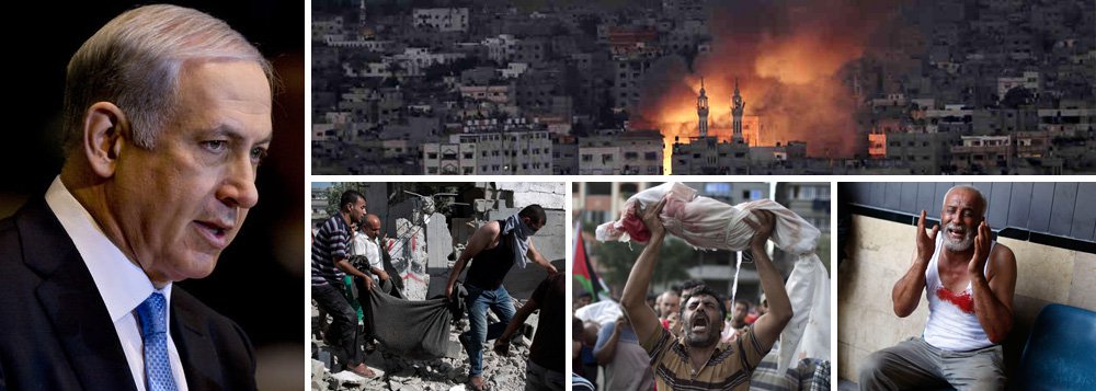 Em discurso na TV, o primeiro-ministro israelense, Benjamin Netanyahu, disse que seu país deve se preparar para um conflito prolongado na Faixa de Gaza, ignorando exigência de cessar-fogo por parte do Conselho de Segurança da ONU; combates já deixaram mais de 1.000 mortos, sendo mais de 900 do lado dos palestinos; premiê afirmou ainda que qualquer solução para a crise exige a desmilitarização do território palestino, controlado pelo grupo islâmico Hamas; grande explosão em um jardim público em Gaza deixou oito crianças e dois adultos mortos, além de 40 feridos; Israel nega envolvimento no ataque; quase na mesma hora, bombardeio atingiu o principal hospital de Gaza, sem deixar vítimas
