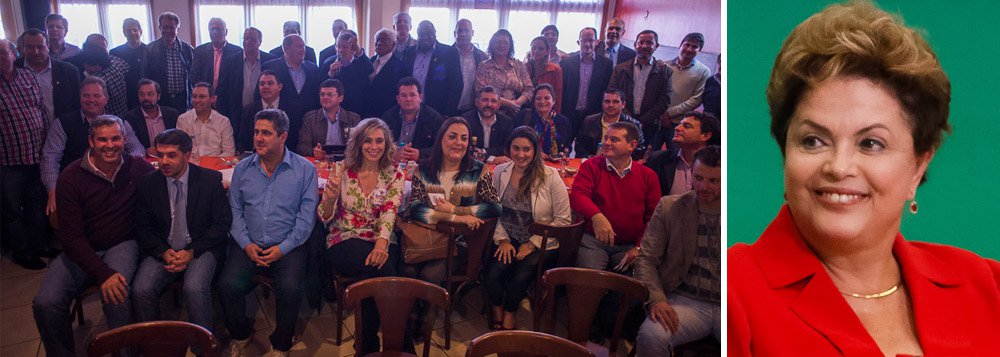 Prefeitos, vice-prefeitos, deputados e lideranças políticas do Rio Grande do Sul realizaram a primeira reunião do comitê suprapartidário de apoio à reeleição da presidenta Dilma Rousseff (PT); o encontro aconteceu em formato de almoço, no restaurante Copacabana, em Porto Alegre, e contou com a presença de nomes do PT, PMDB, PDT, PSB, PR, PROS, PCdoB, PSB, PCB e PP