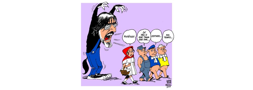 Na charge de Latuff, o rebelde do rock hoje se transformou em personagem inofensivo
