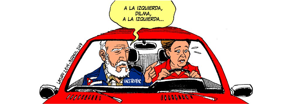 O que a presidente brasileira pode aprender com Fidel Castro, no olhar de Carlos Latuff