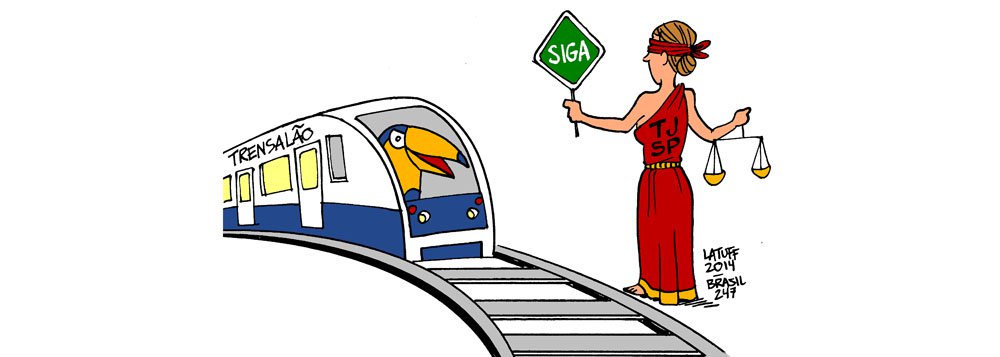 Na charge de Carlos Latuff, tucanos e funcionários públicos ficam livres no esquema de cartel e propina no metrô durante governos do PSDB ao terem denúncia rejeitada pela Justiça paulista