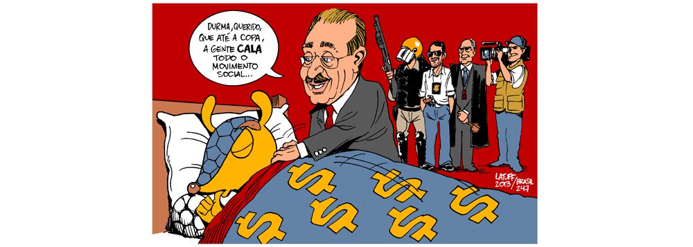 Repressão do governo gaúcho contra integrantes do Bloco de Luta provoca grande polêmica no Rio Grande do Sul e é o tema da charge de Carlos Latuff; em vídeo, Tarso Genro teve que se explicar; assista