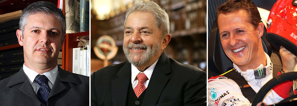Colunista Fernando Rodrigues afirma que ex-presidente Lula pode se tornar candidato até 15 de setembro deste ano, mas aponta risco de fiasco na "volta às pistas"; Schumacher, depois do retorno à Fórmula 1, não voltou a brilhar