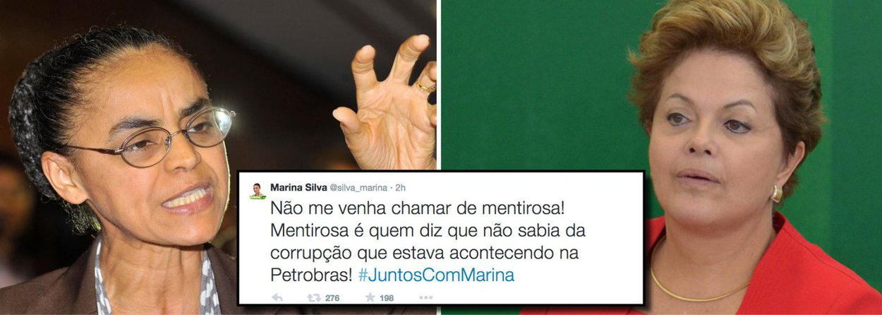 Flagrada pela presidente Dilma Rousseff, em debate pela TV, mentindo sobre seu voto contrário à CPMF, candidata Marina Silva procurou um troco na mesma moeda; "Mentirosa é quem diz que não havia corrupção na Petrobras", devolveu a presidenciável do PSB; ela não lembrou, porém, que investigação foi aberta por iniciativa de Dilma, diretores foram exonerados e até uma CPI foi instalada; no caso da CPMF, votos contrários foram quatro em quatro ocasiões