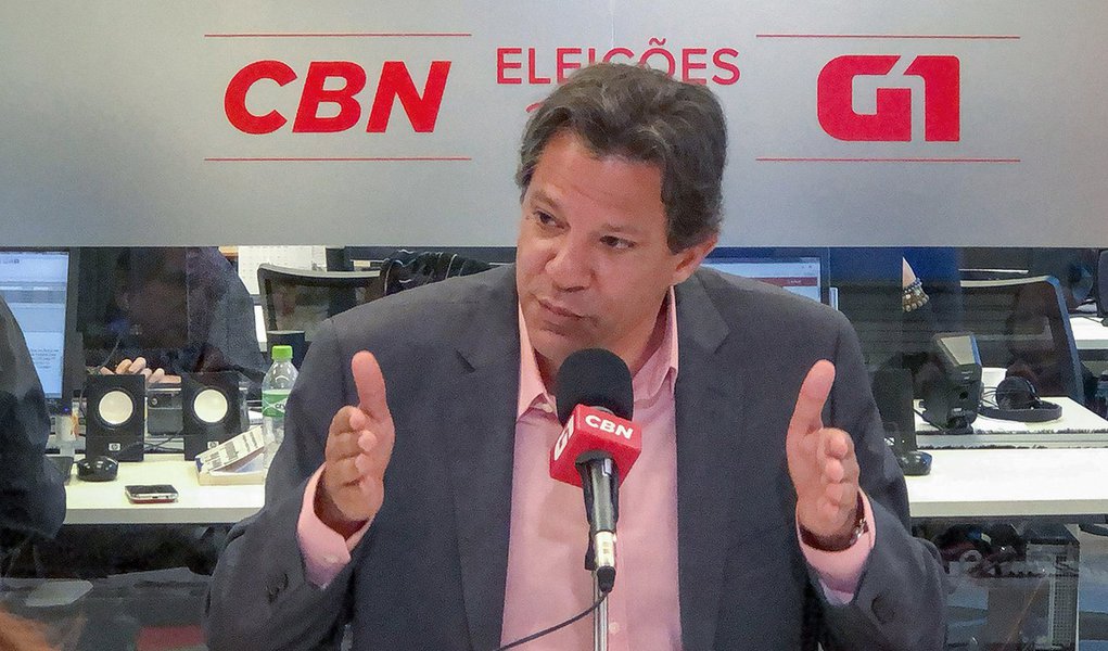 Na CBN, Fernando Haddad confronta Globo e afirma unidade com Ciro 