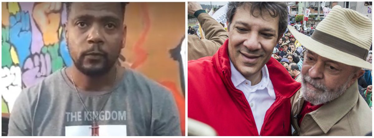 Edi Rock, do Racionais MC’s, declara voto em Haddad e pede “Lula livre”