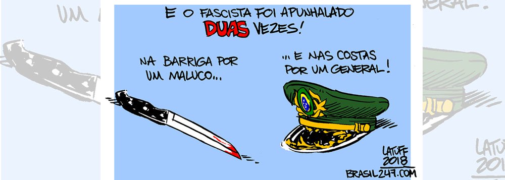 Latuff: Bolsonaro levou duas facadas