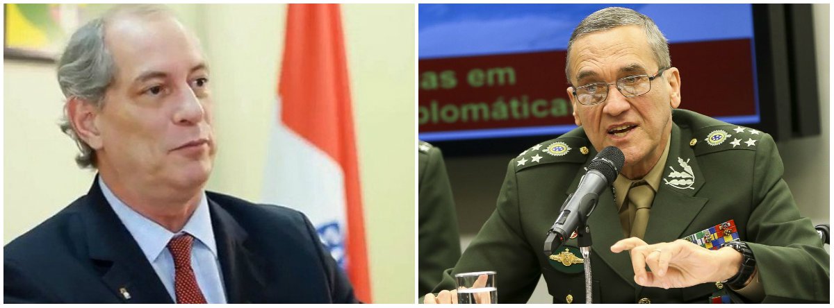 Ciro afirma que demitiria e prenderia o general Eduardo Villas