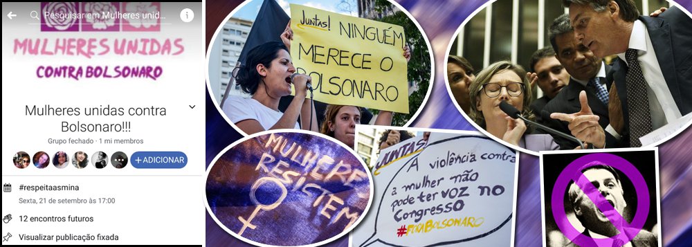 ‘Mulheres Unidas contra Bolsonaro’ já são mais de 1 milhão e vão às ruas