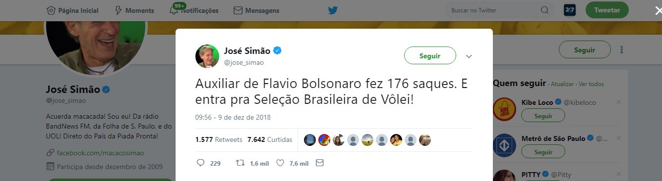 Operador dos Bolsonaro vira piada do Macaco Simão