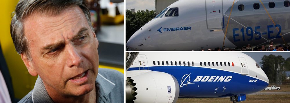 Bolsonaro confirma entrega da Embraer à Boeing