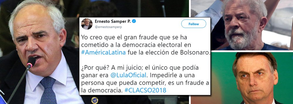 Ex-presidente da Colômbia: eleição de Bolsonaro foi fraude eleitoral