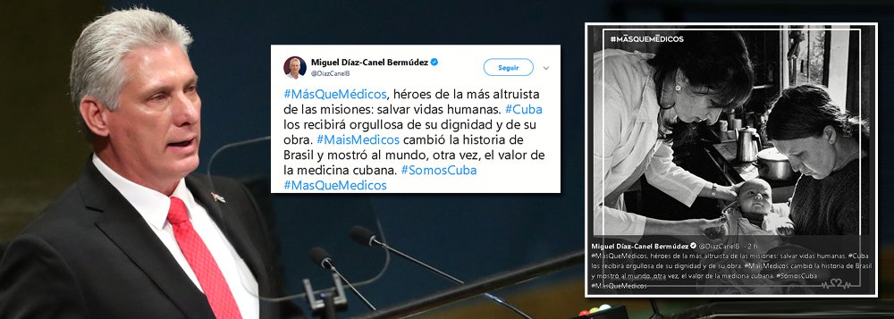 Presidente de Cuba exalta seus médicos: heróis