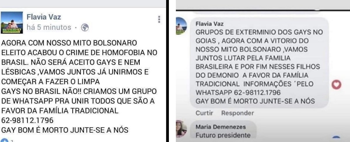 Grupos de extermínio de gays celebram vitória de Bolsonaro em Goiás