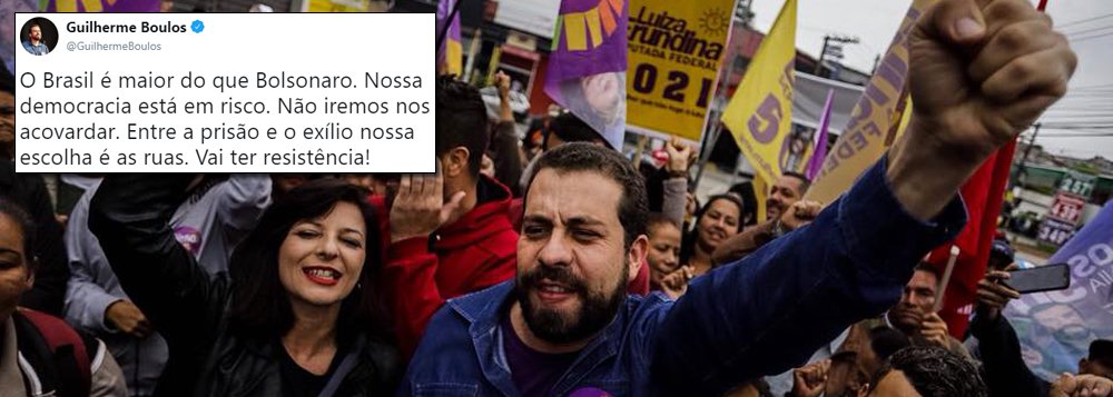 Boulos: haverá uma frente democrática contra Bolsonaro