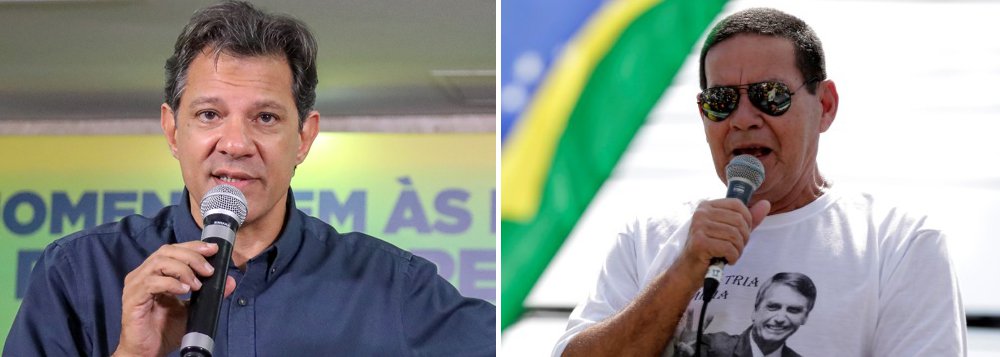 Haddad diz que Mourão, vice de Bolsonaro foi torturador na ditadura militar