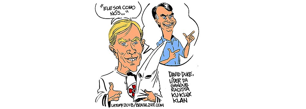 Latuff destaca relação entre Bolsonaro e a KKK