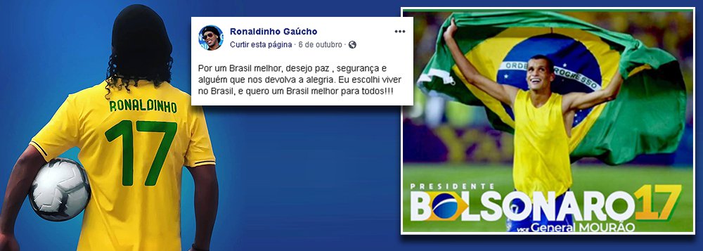 Ronaldinho Gaúcho e Rivaldo podem ser afastados do Barcelona por apoio a Bolsonaro