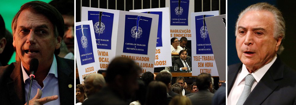 Repúdio à reforma trabalhista apoiada por Bolsonaro mandou 118 deputados para casa