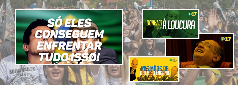 Campanha de Bolsonaro usa a imagem de Moro e ataca ministros do STF
