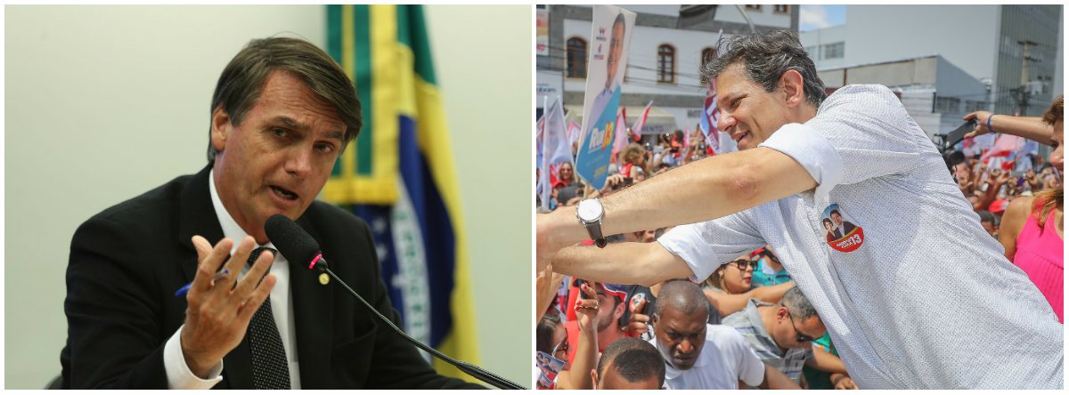 Haddad tem que tirar 2 Alckmin de Bolsonaro