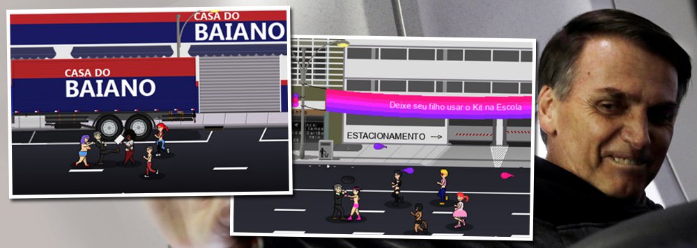 Em game, avatar de Bolsonaro espanca mulheres, militantes de esquerda e negros