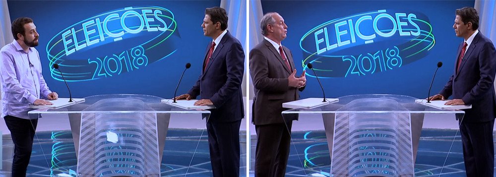 No debate da Globo foi selada aliança de Haddad, Ciro e Boulos