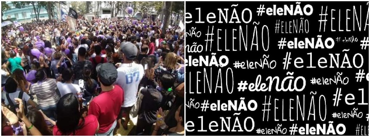 Mulheres vão às ruas de Teresina em protesto contra Bolsonaro
