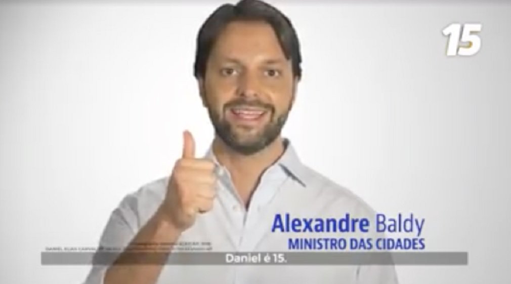 Baldy pede voto para Daniel na TV: pode transformar Goiás