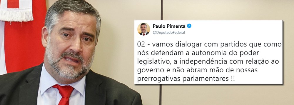 Paulo Pimenta: bancada do PT quer a autonomia do Poder Legislativo