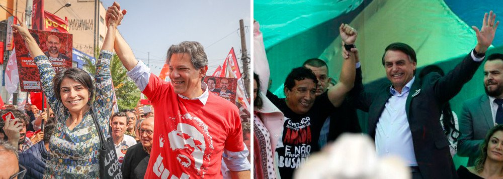 Ibope: Haddad cresce 3 pontos e vai a 22%; Bolsonaro estaciona