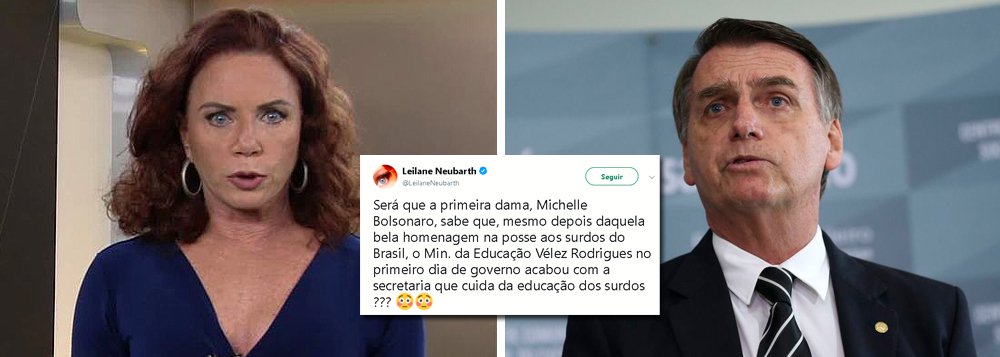Bolsonaro bate boca com Leilane Neubarth no twitter