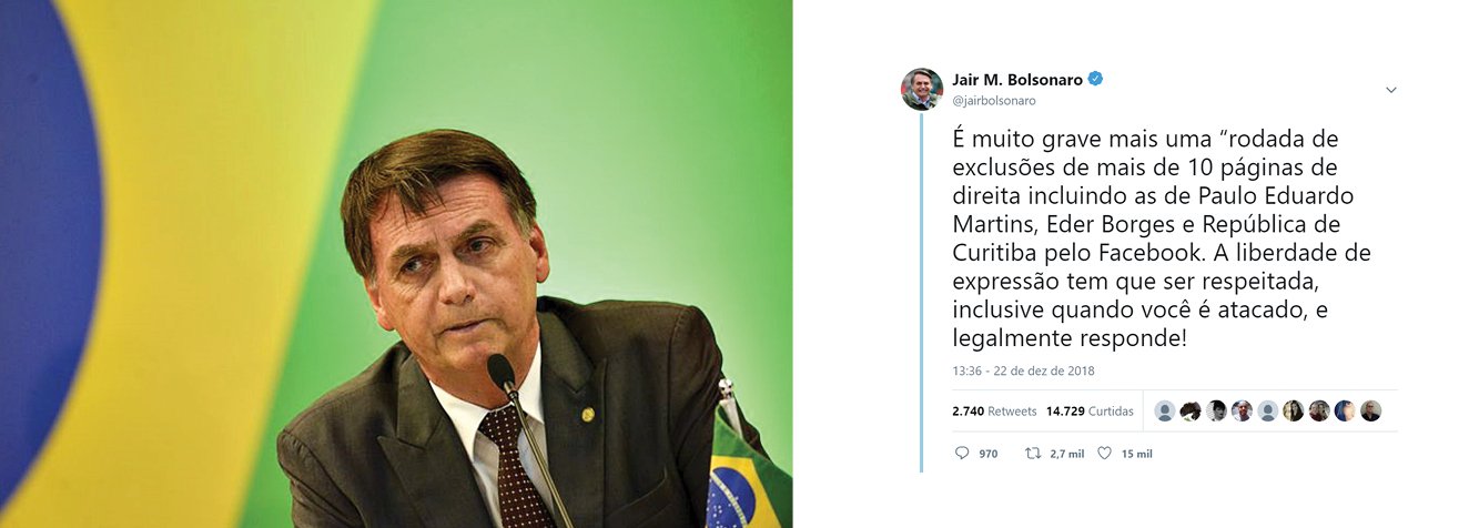 Facebook exclui páginas de extrema direita e Bolsonaro denuncia “censura”